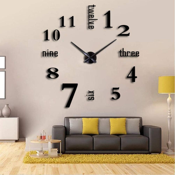 3D Wall Decal Decorative Clock